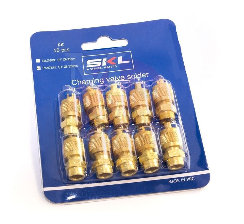 VALVOLINA CARICA A SALD.1/4'' Ø6,25mm 10pz