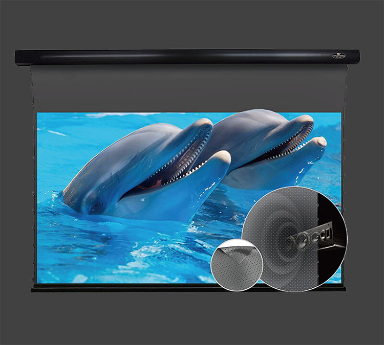 Vividstorm ALR P Slimline Tension Screen Obsidian Long Throw Acoustic Transparent