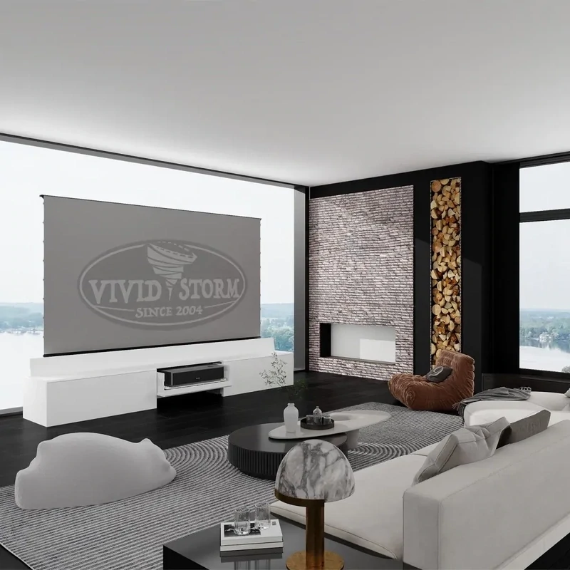 VIVIDSTORM Fully Concealed Motorized Laser TV Cabinet PARIS