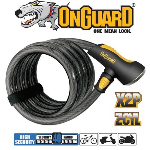Doberman Series - Coiled Cable Keyed - 185cm x 15mm