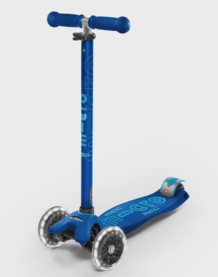 Micro Maxi Deluxe LED Kids Scooter Navy Blue