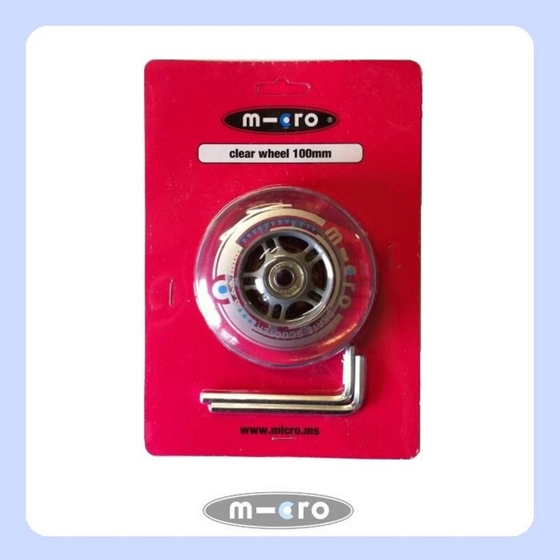 Micro Wheel 100mm Clear  wheel (incl. bearings)