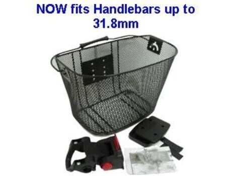Front Basket - Black Mesh, with Bracket