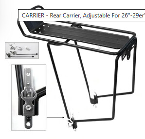 Rear Carrier / Rack, Adjustable For 26&quot;-29er&quot; Bikes