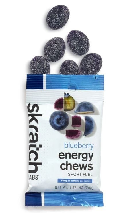 SKR Energy Chew Sport Fuel, Blueberry (caffeinated) 50g