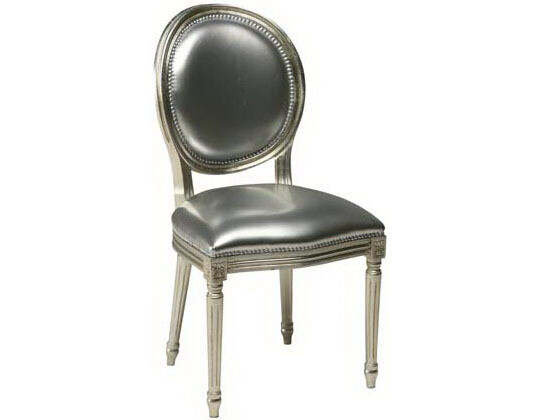 F Sedia Luigi XVI-Trianon S200 foglia argento