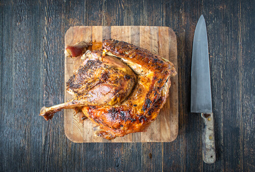Half Turkeys. Cooked