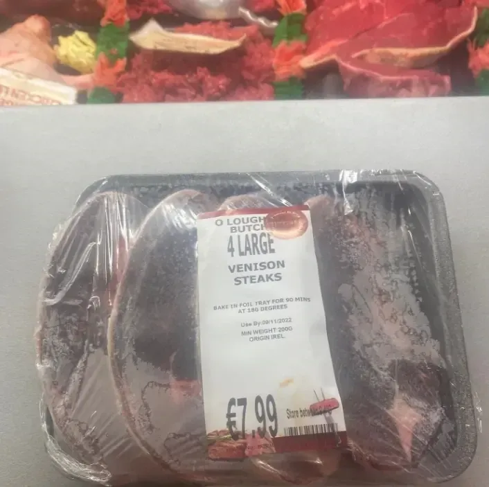 4 Venison steaks