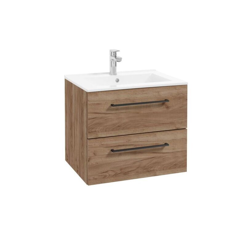 Waschbecken mit Unterschrank Eiche Dunkel 60 cm Waschbecken mit Unterschrank Eiche Dunkel 60 cm