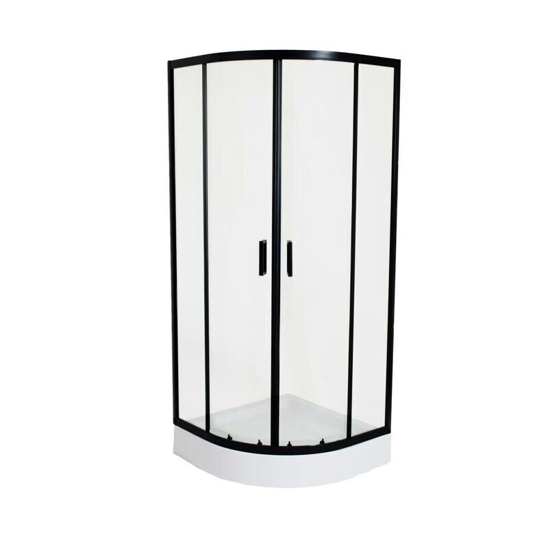 Duschtempel Dusche m 80 x 80 cm fertigdusche Duschabtrennung  Duschkabine Komplettdusche Schwarz