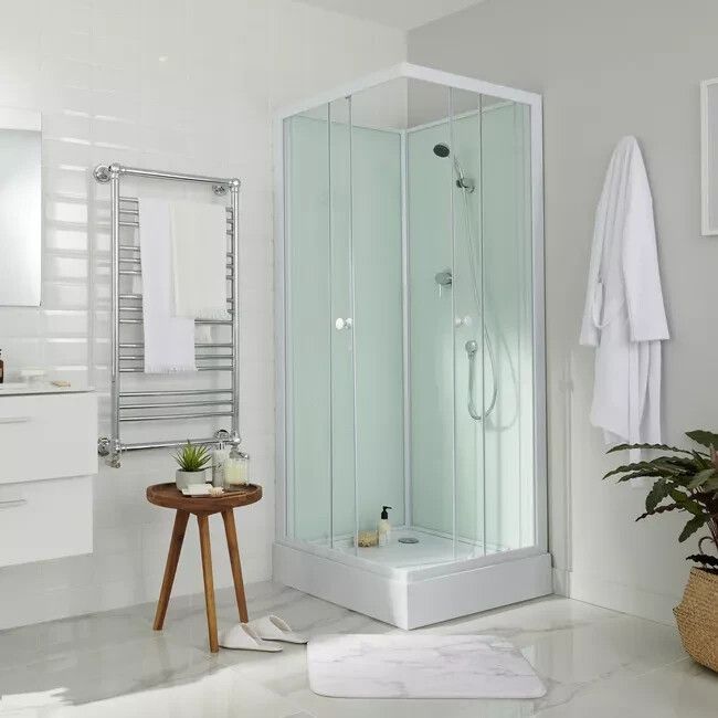 Duschtempel Fertigdusche Duschkabine glas komplett dusche 90 x 90 x 200 cm Weiß Duschtempel Fertigdusche Duschkabine glas komplett dusche 90 x 90 x 200 cm Weiß