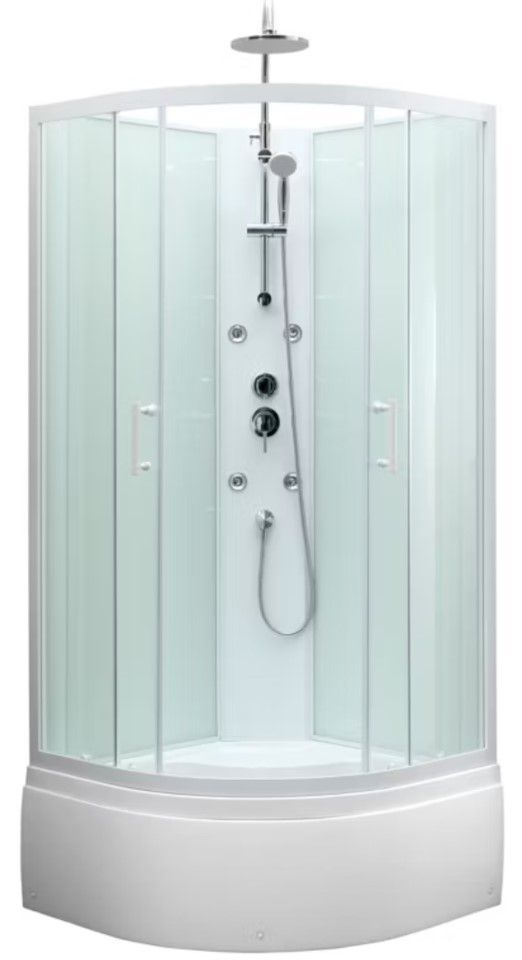 Duschtempel Dusche 85 x 85 cm Fertigdusche Komplettdusche Duschkabine Weiß Duschtempel Dusche 85 x 85 cm Fertigdusche Komplettdusche Duschkabine Weiß