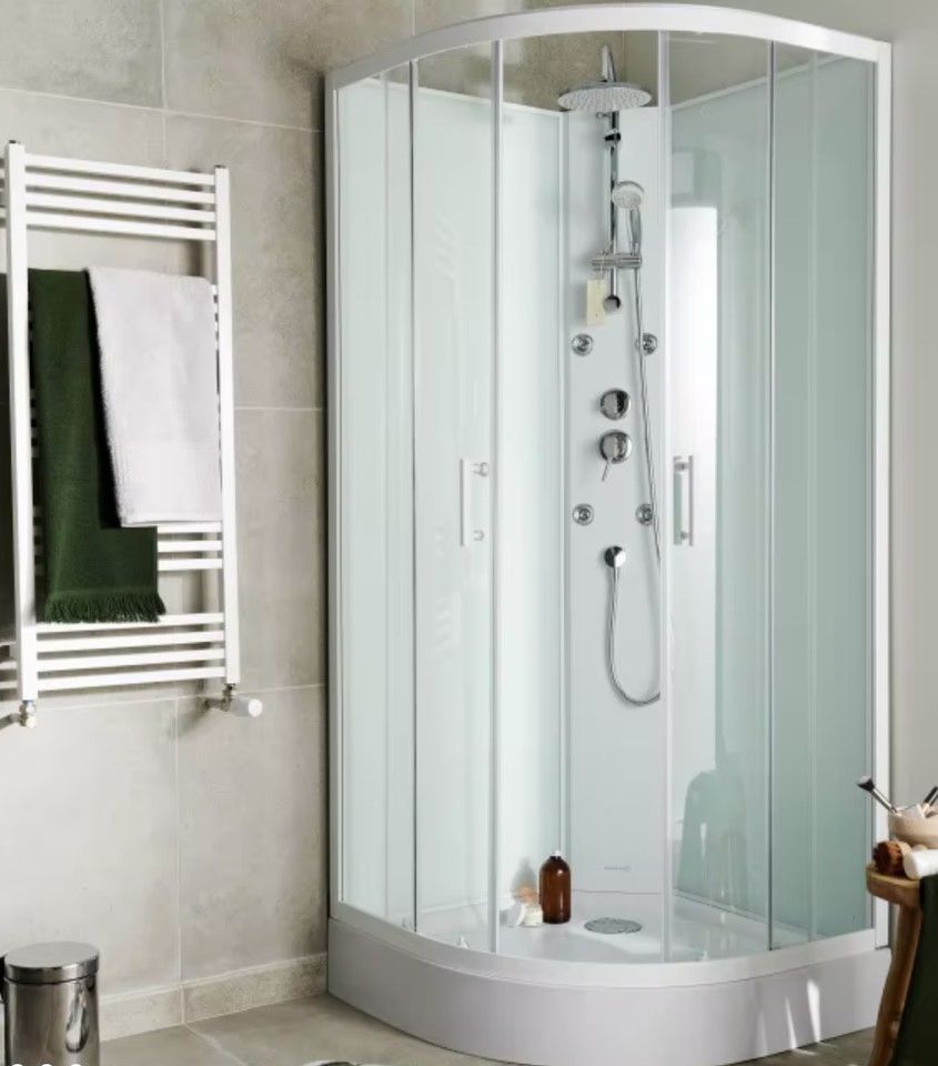 Duschtempel Fertigdusche Duschkabine glas komplett dusche 85 x 85 x 223 cm Weiß Duschtempel Fertigdusche Duschkabine glas komplett dusche 85 x 85 x 223 cm Weiß