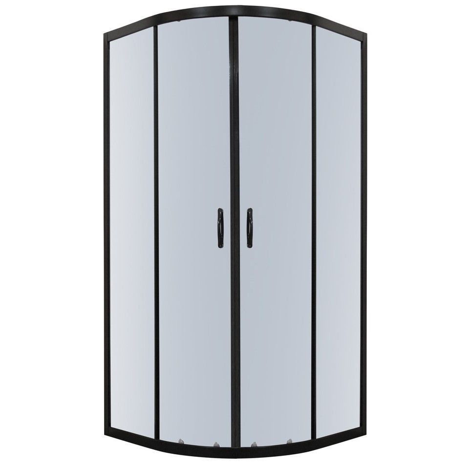 Duschkabine Viertelkreis Schiebetür Duschabtrennung Duschwand Duschtür 90 x 90 Schwarz Duschkabine Viertelkreis Schiebetür Duschabtrennung Duschwand Duschtür 90 x 90 Schwarz