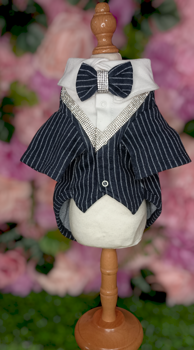 Tuxedo shirt in blue