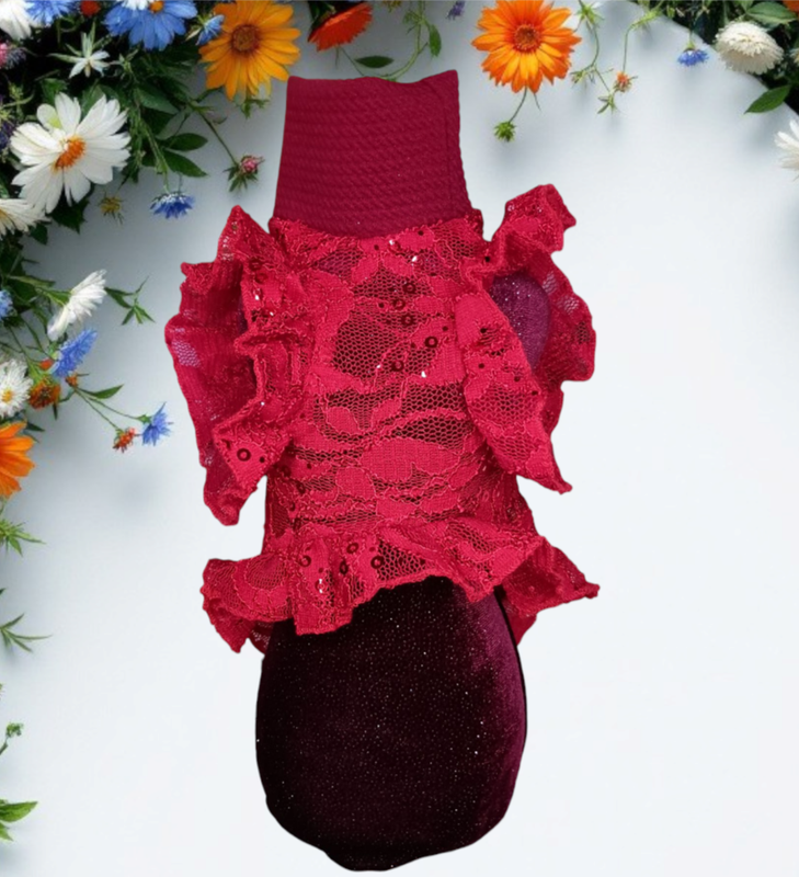 Cherry red lace (xsmall)