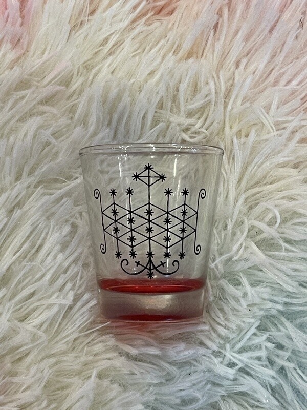 Veve Ogun Red shot glass