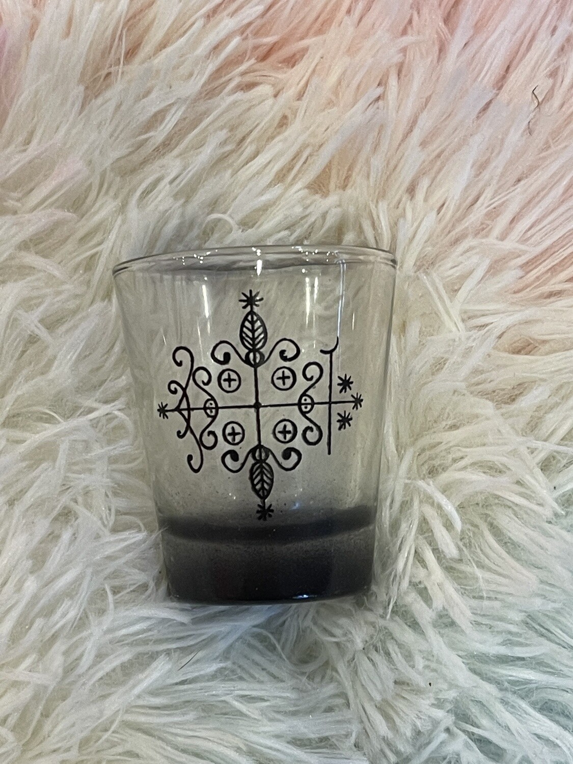 Veve Papa Legba Black shot glass