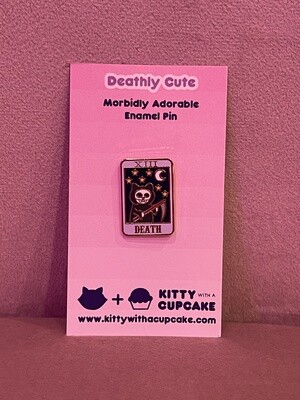 Death Tarot Kitty Enamel Pin