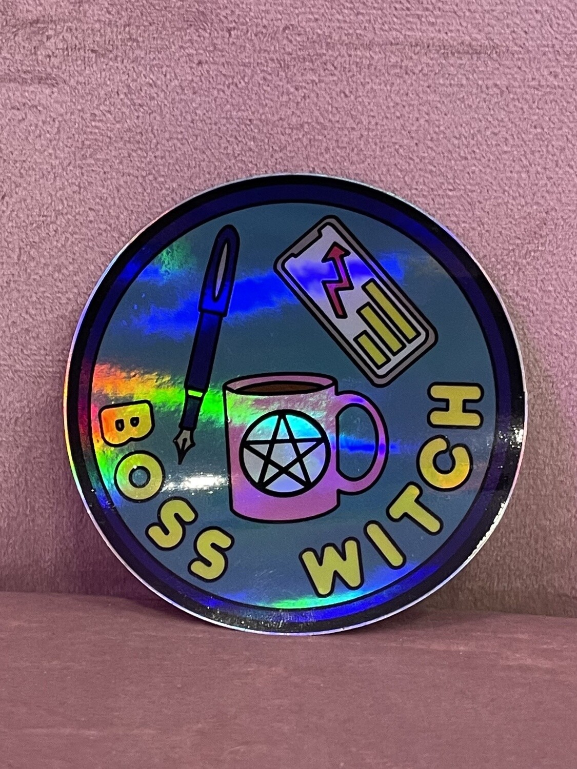 Boss Witch Holographic Sticker