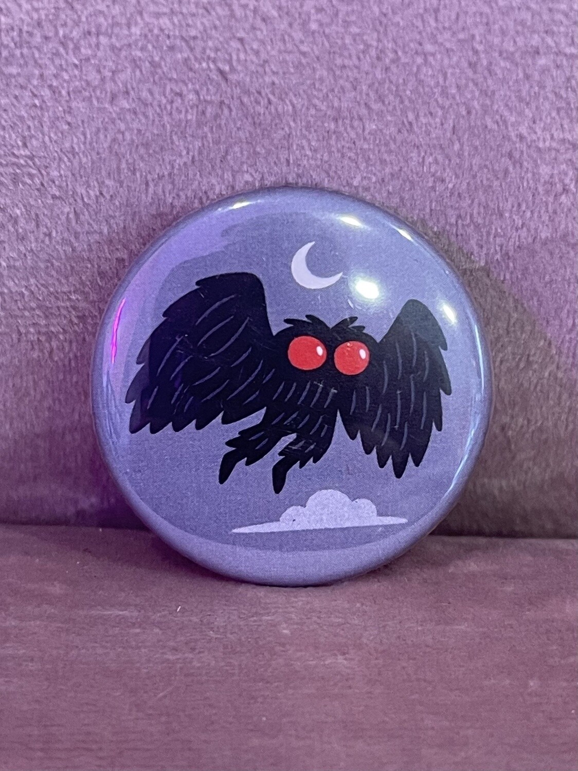 Mothman Moon Button