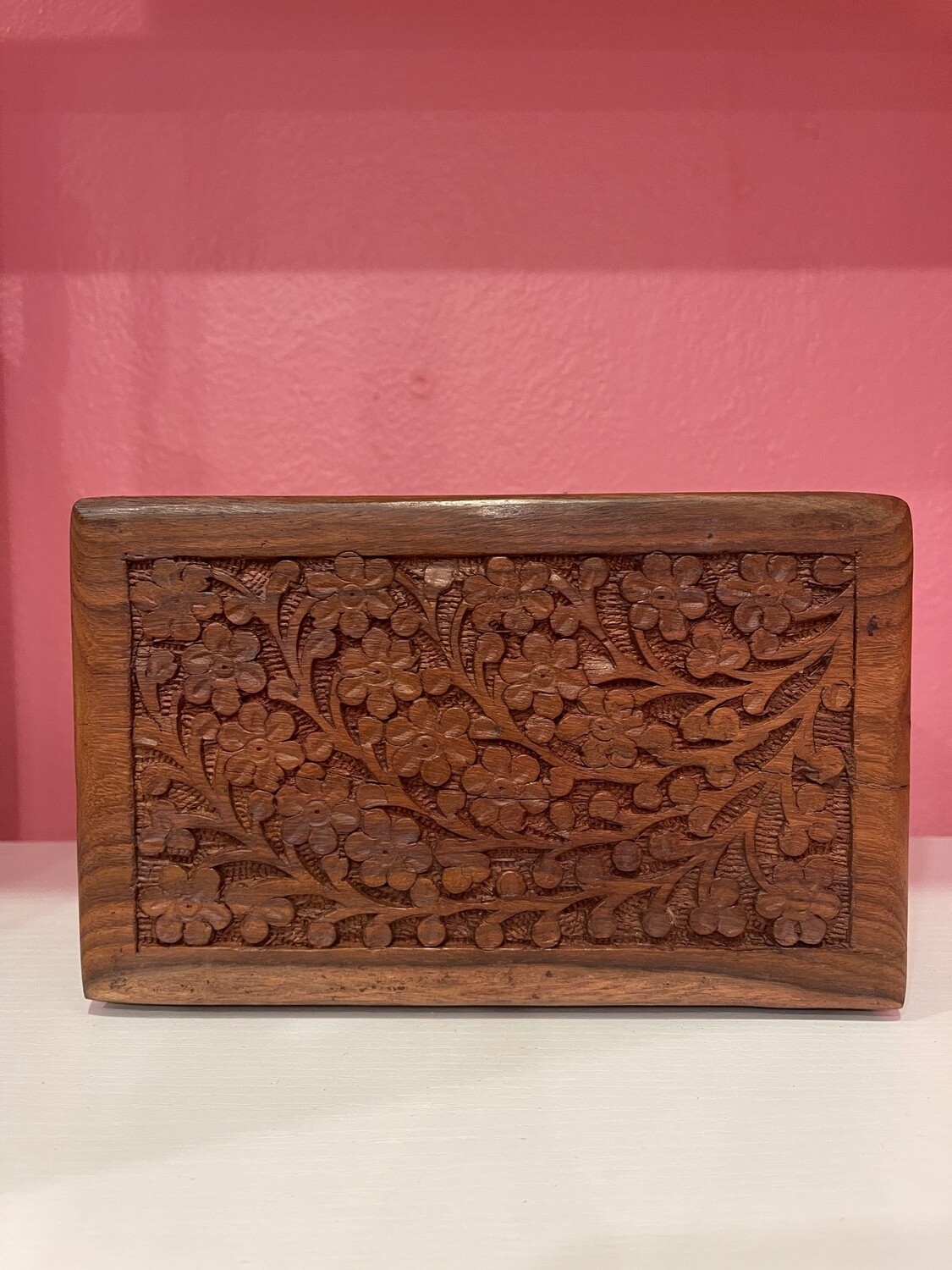 Wooden Box Carved Antique