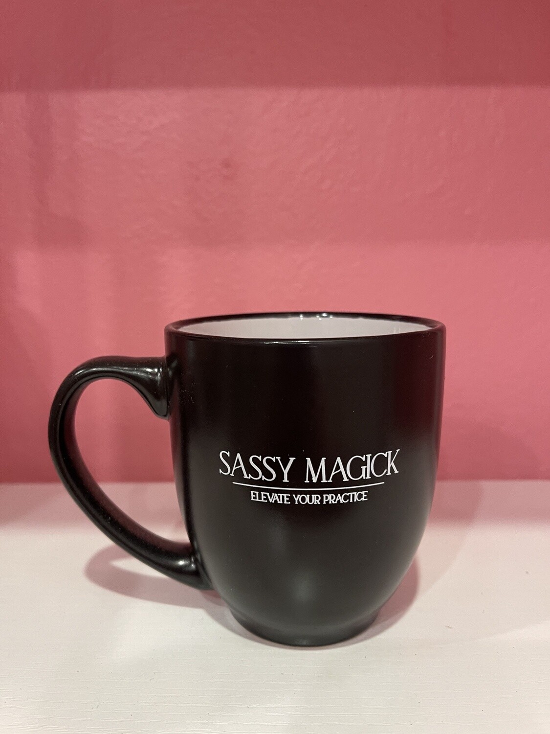 Black mug with white interior