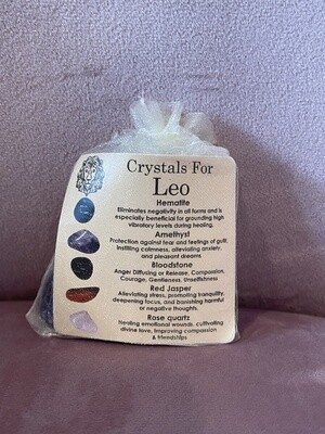 LEO Crystals Set ZODIAC HOROSCOPE