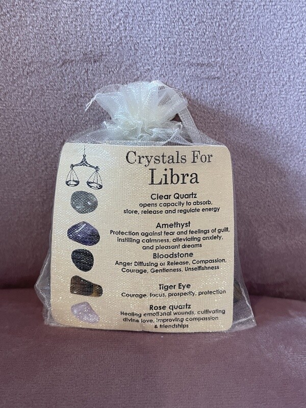 LIBRA Crystal Set ZODIAC HOROSCOPE
