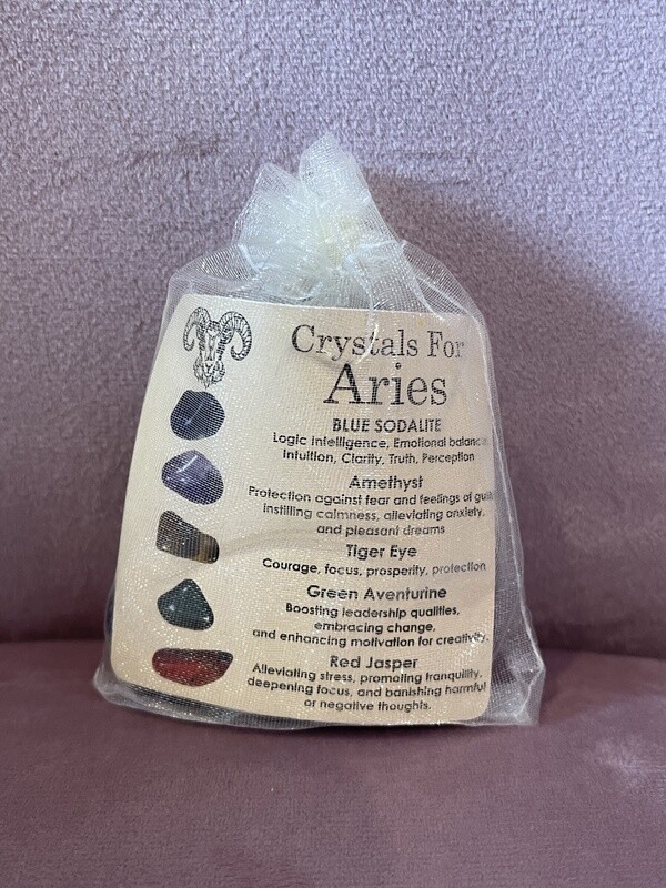 ARIES Crystal Crystals Set ZODIAC HOROSCOPE