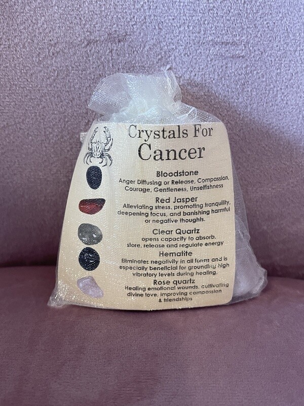 CANCER Crystal Set ZODIAC HOROSCOPE