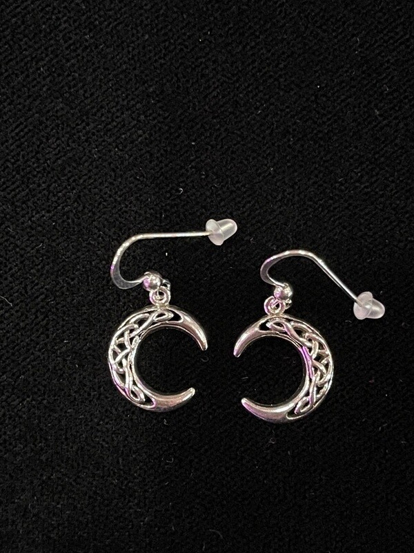 An inspirational guidance of the Crescent Moon ~ Sterling Silver Dangle Earrings Jewelry