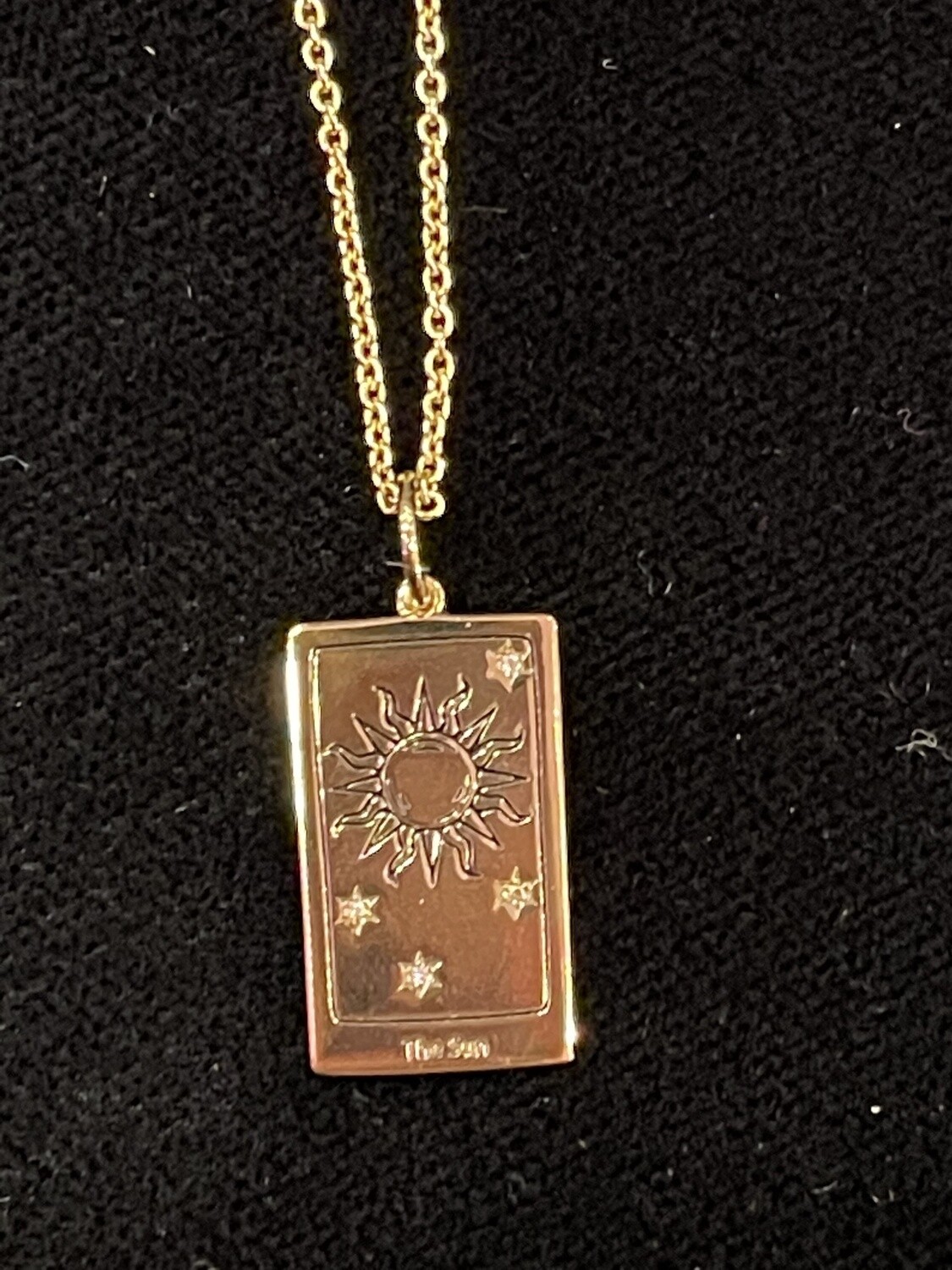Tarot Necklace - The Sun - Gold