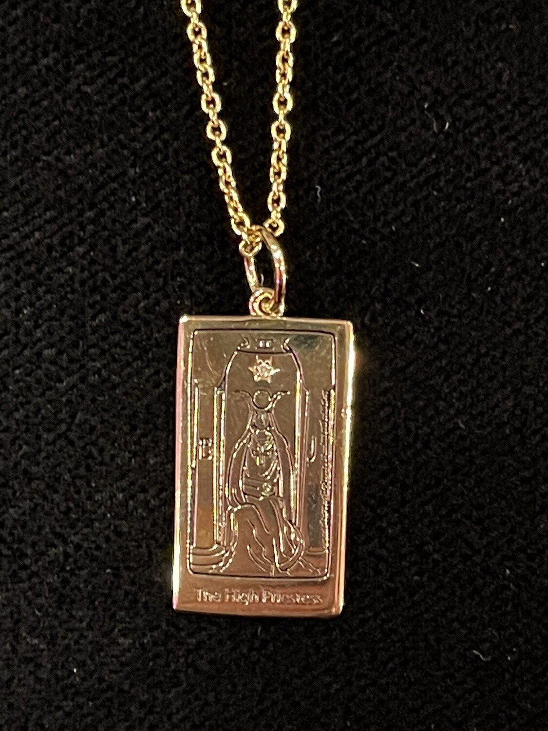 Tarot Necklace- The High Priestess - Gold