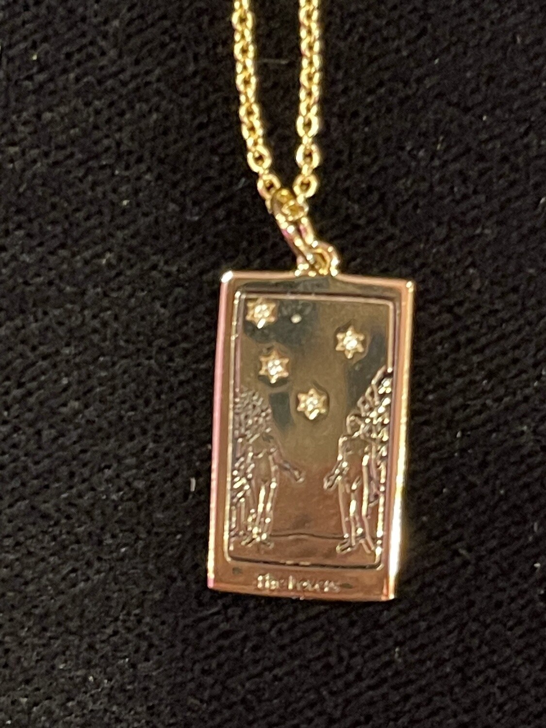 Tarot Necklace - The Lovers - Gold