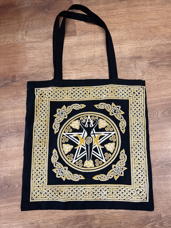 Pentagram Goddess Tote Bag