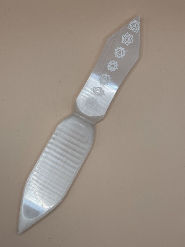 Selenite Wand 16cm 7 Chakra