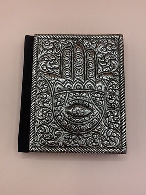 Journal with Metal Hand of Fatima 7x10cm