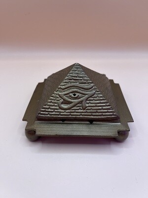 Solid Brass Egyptian 9 Pyramid Cone Burner 2 1/2" x 4"