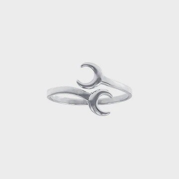 Double Crescent Moon Ring