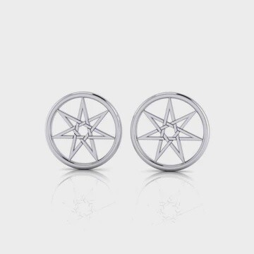 Fairy Elven Star Silver Post Earrings