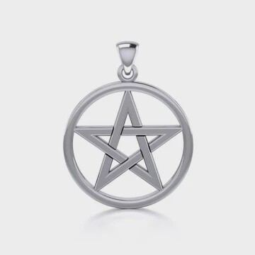 Pentacle Sterling Silver Charm Pendant