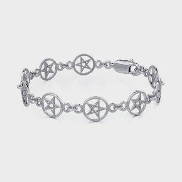 Silver Pentagram Pentacle Bracelet