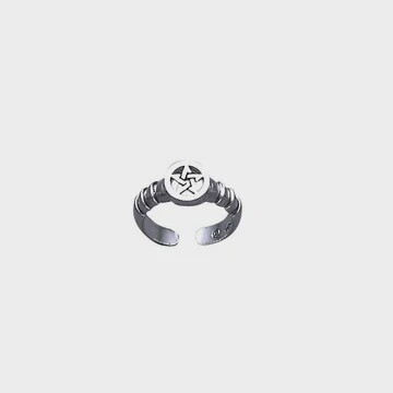 Silver Pentagram Pentacle Toe Ring