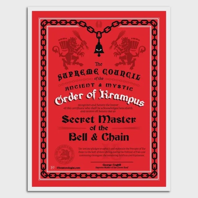 Order of Krampus Initiation Certificate