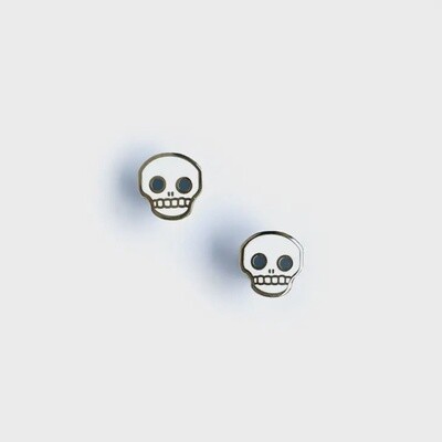 Cute Skull Enamel Earrings