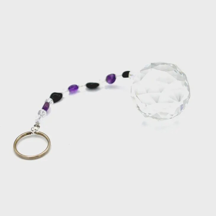 Home Protection Suncatchers - Amethyst &amp; Black Tourmaline