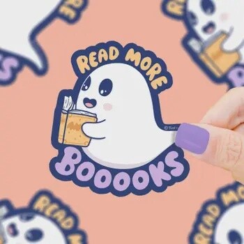 Read More Books Ghost Sticker