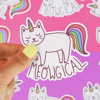 Meowgical Cat Sticker
