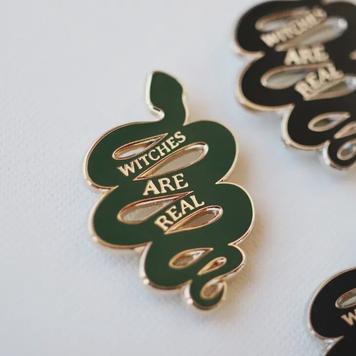 WITCHES ARE REAL SNAKE PIN
